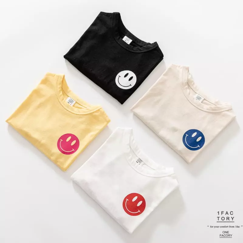 1 Fac - Korean Children Fashion - #kidsstore - Smile Check Tee - 3