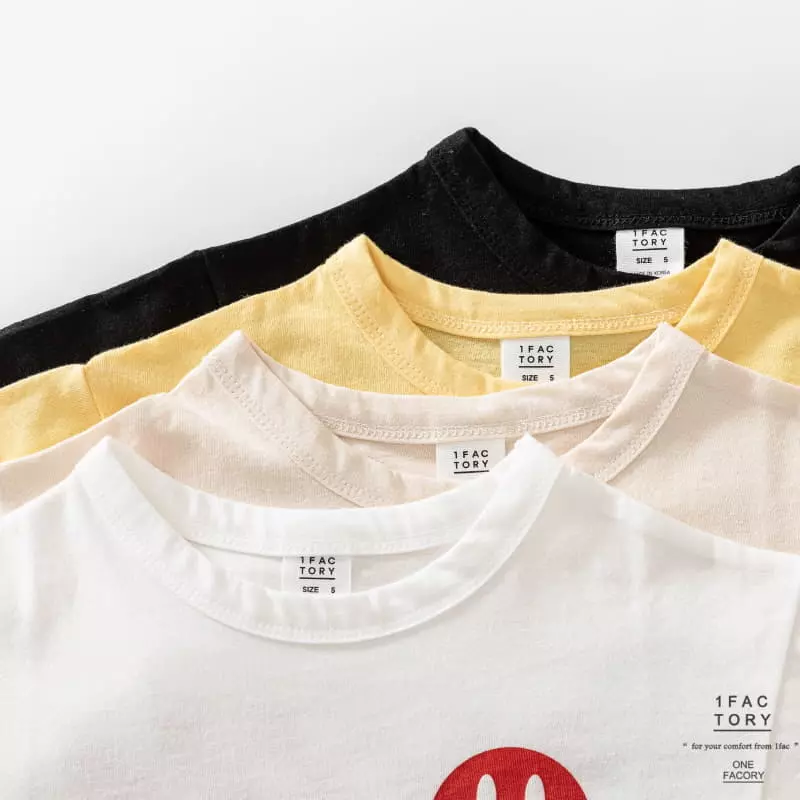 1 Fac - Korean Children Fashion - #littlefashionista - Smile Check Tee - 6