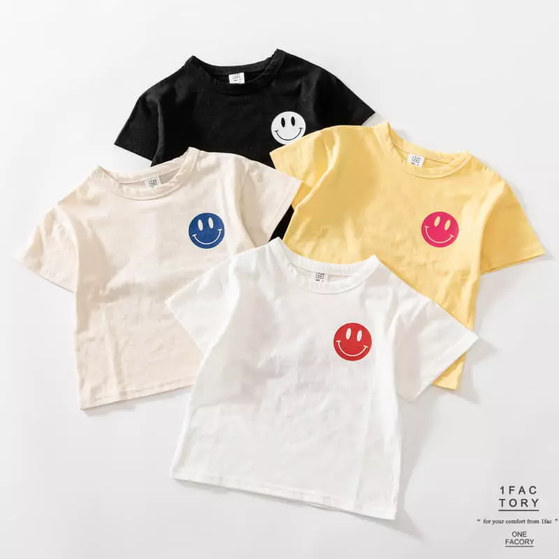 1 Fac - Korean Children Fashion - #magicofchildhood - Smile Check Tee - 7
