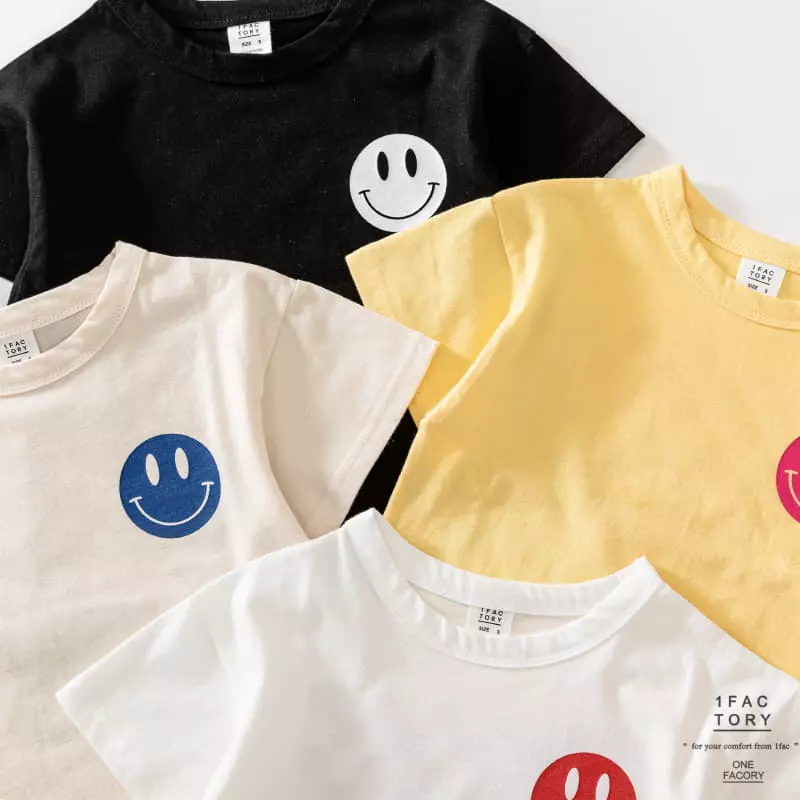 1 Fac - Korean Children Fashion - #minifashionista - Smile Check Tee - 8