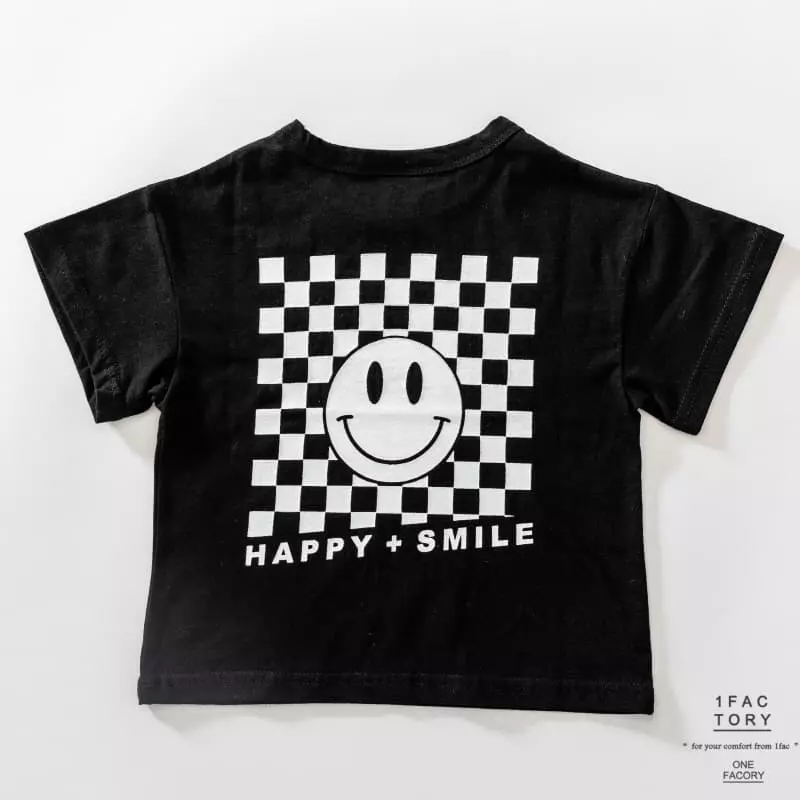 1 Fac - Korean Children Fashion - #prettylittlegirls - Smile Check Tee - 9