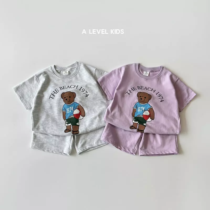 A Level - Korean Children Fashion - #Kfashion4kids - Beach Top Bottom Set