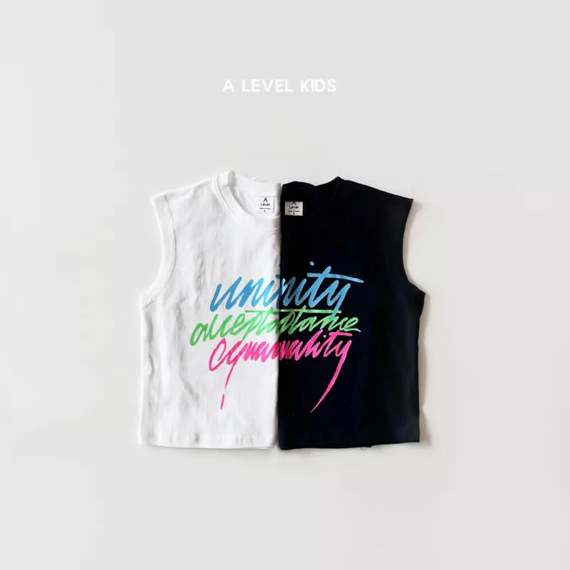A Level - Korean Children Fashion - #childrensboutique - Summer Letter Sleeveless - 2