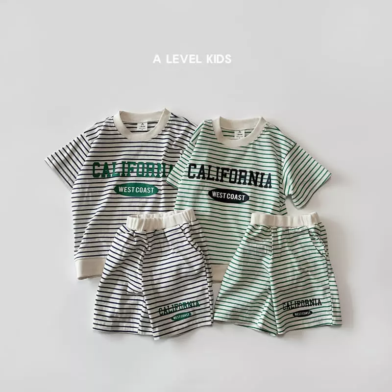 A Level - Korean Children Fashion - #discoveringself - California Top Bottom Set