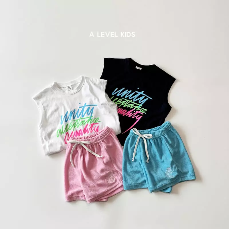 A Level - Korean Children Fashion - #fashionkids - Summer Letter Sleeveless - 5