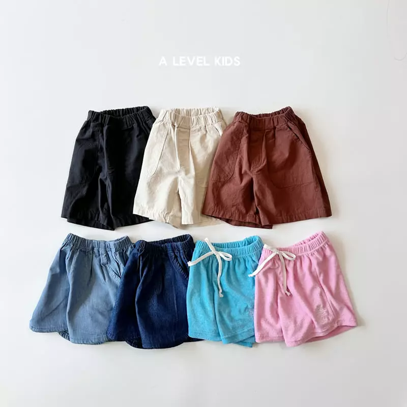 A Level - Korean Children Fashion - #fashionkids - Embreodiery Shorts - 8