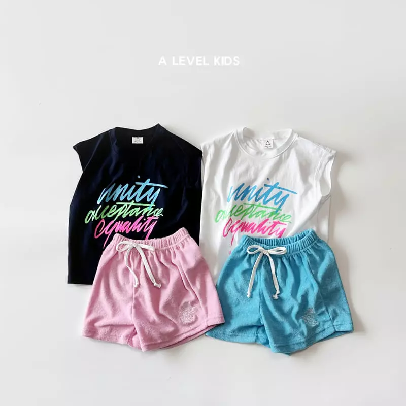 A Level - Korean Children Fashion - #kidsshorts - Summer Letter Sleeveless - 6