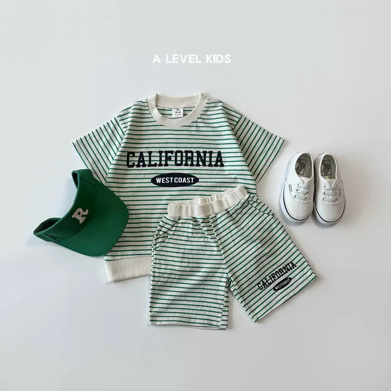A Level - Korean Children Fashion - #kidsshorts - California Top Bottom Set - 3