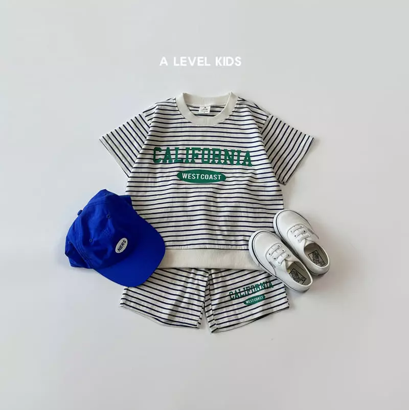 A Level - Korean Children Fashion - #kidsshorts - California Top Bottom Set - 4