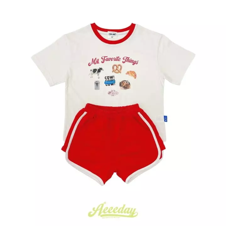 Aeeeday - Korean Children Fashion - #Kfashion4kids - Favortie Top Bottom Set - 2