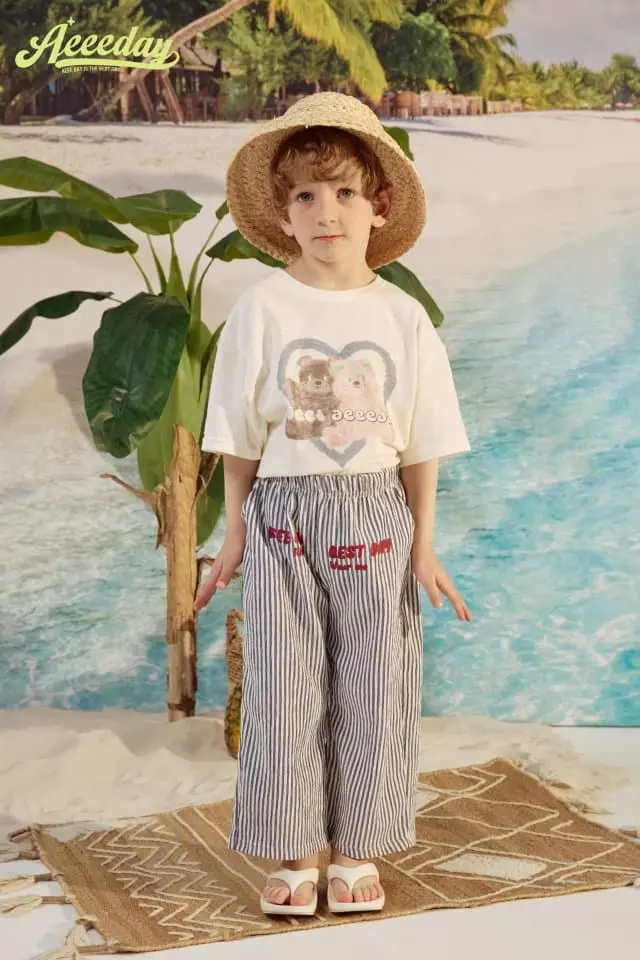 Aeeeday - Korean Children Fashion - #fashionkids - Heart Bear Tee - 11