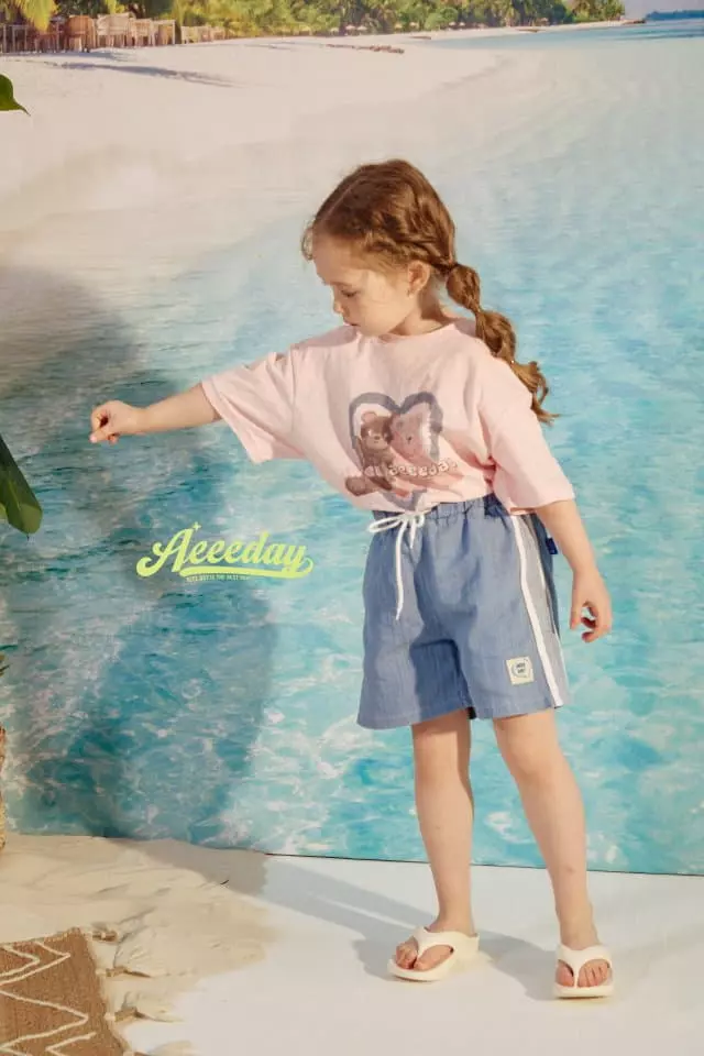 Aeeeday - Korean Children Fashion - #kidsshorts - Line Denim Shorts - 9