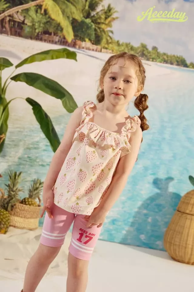 Aeeeday - Korean Children Fashion - #kidzfashiontrend - Strawberry Sleeveless - 6
