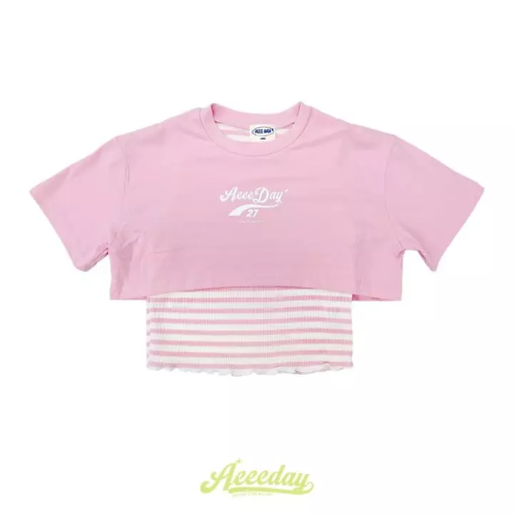 Aeeeday - Korean Children Fashion - #prettylittlegirls - 27 Crop Sleeveless Top Bottom Set - 2