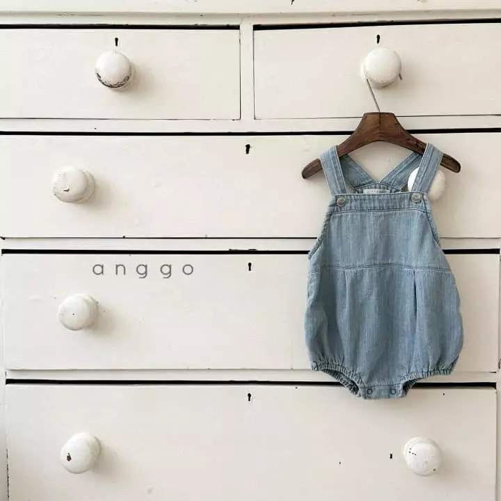 Anggo - Korean Baby Fashion - #babyboutiqueclothing - Cracker Bodysuit Denim - 9
