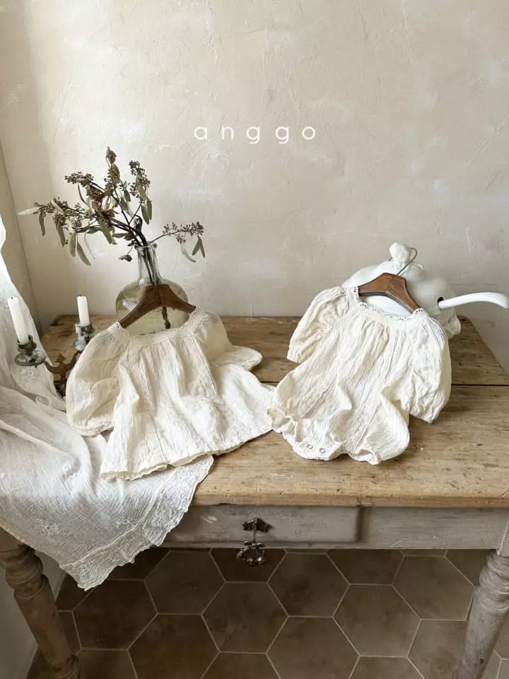 Anggo - Korean Baby Fashion - #babyoutfit - Cream Cheese Bodysuit - 2