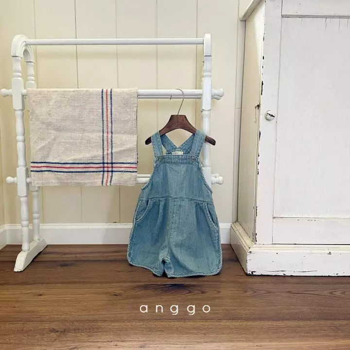 Anggo - Korean Children Fashion - #childofig - Craker Overalls Denim - 9