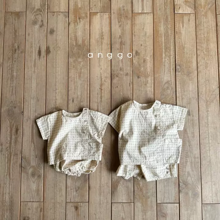 Anggo - Korean Children Fashion - #childofig - Cinamon Top Bottom Set - 7
