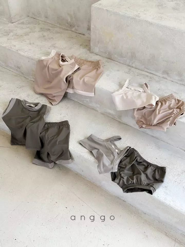 Anggo - Korean Children Fashion - #childofig - Plain Swimwear Bikini - 7