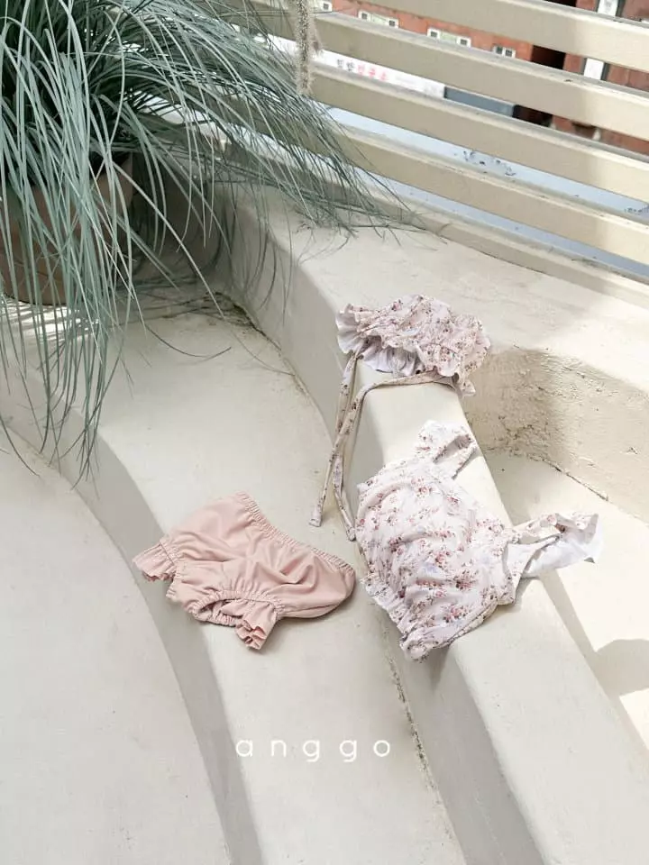 Anggo - Korean Children Fashion - #childofig - Blossom Bikini with Hat - 5