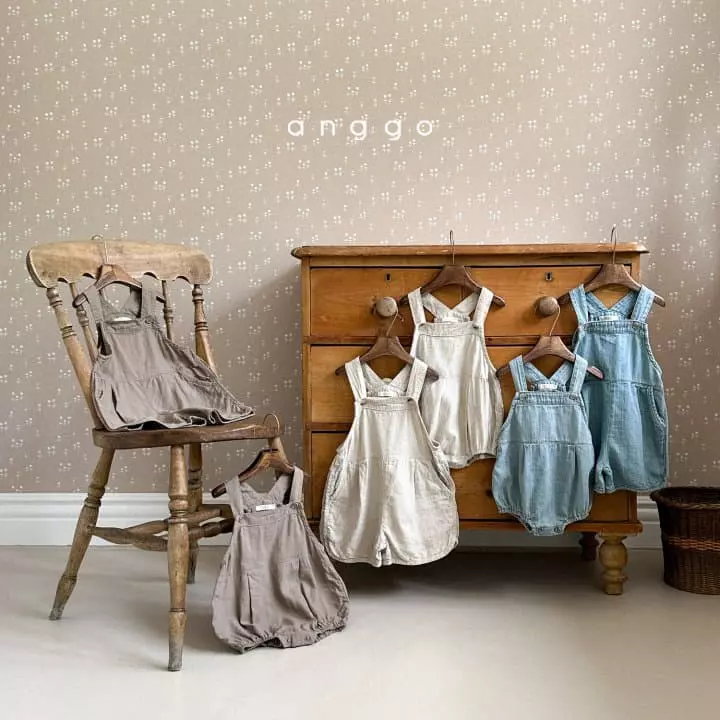 Anggo - Korean Children Fashion - #kidsshorts - Craker Overalls Denim
