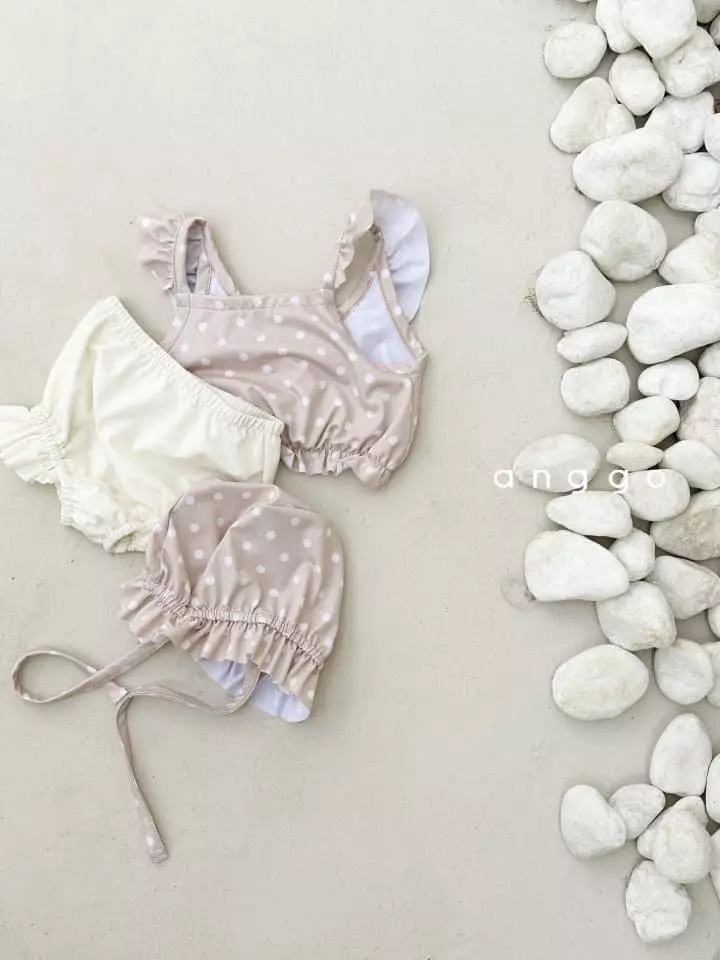 Anggo - Korean Children Fashion - #magicofchildhood - Blossom Bikini with Hat - 2