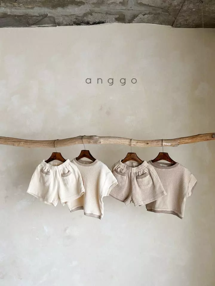 Anggo - Korean Children Fashion - #magicofchildhood - Caramel Top Bottom Set - 4