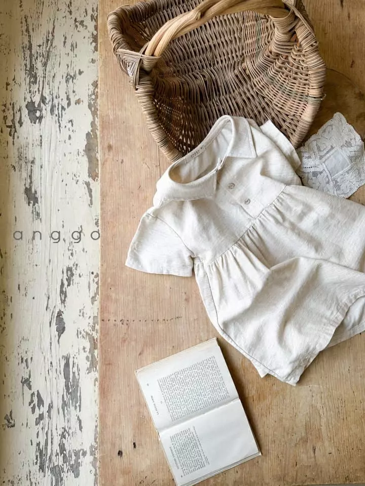 Anggo - Korean Children Fashion - #minifashionista - Natural One-piece - 3
