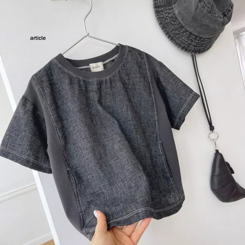 Article - Korean Children Fashion - #kidsshorts - Linen Stitch Tee - 3