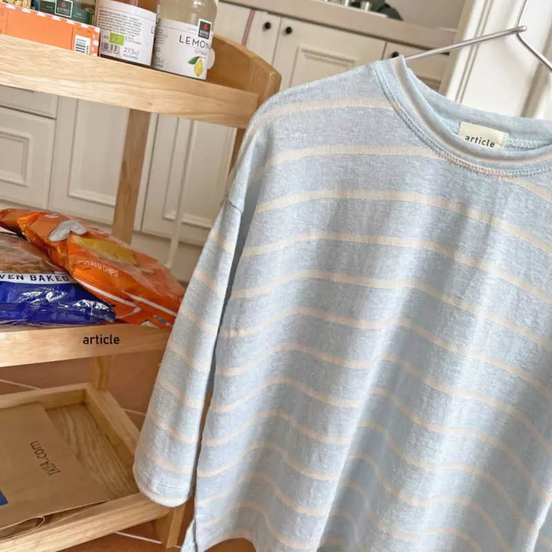 Article - Korean Children Fashion - #kidsstore - Bold Stripes Linen Tee - 5