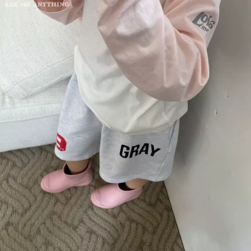 Ask Me Anything - Korean Children Fashion - #kidsshorts - Gray Pants - 4