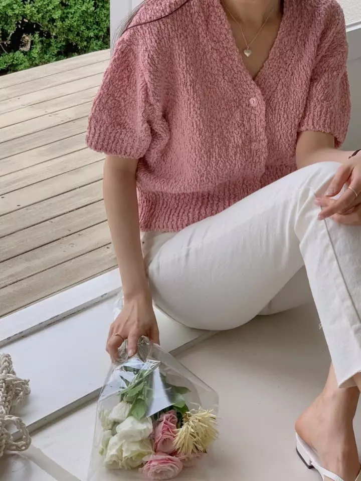 Atthismoment - Korean Women Fashion - #vintagekidsstyle - Short Sleeves Spring Cardigan - 2