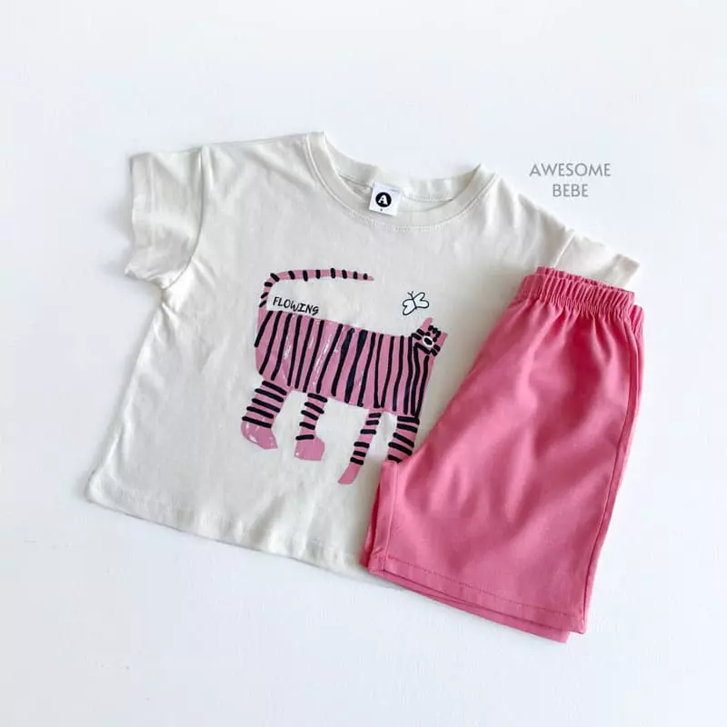 Awesome Bebe - Korean Children Fashion - #Kfashion4kids - Tiger Top Bottom Set
