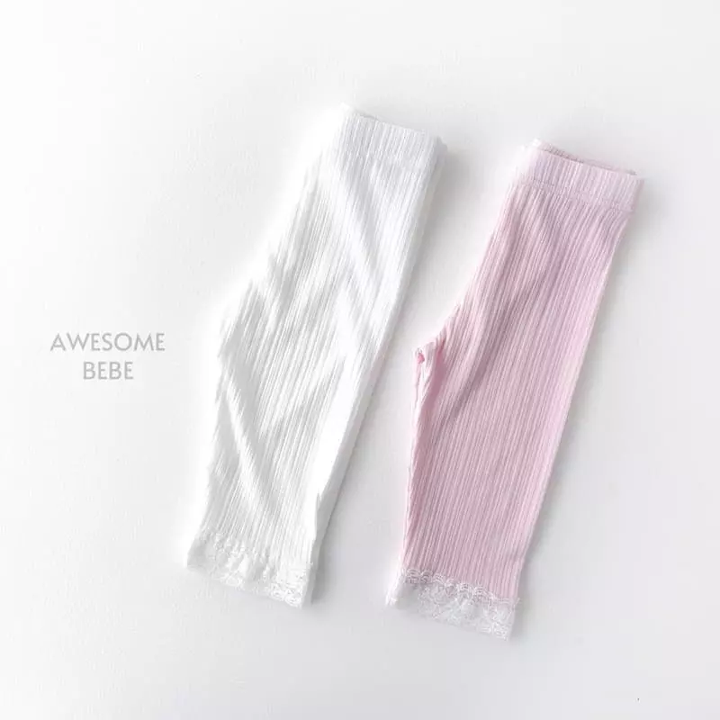 Awesome Bebe - Korean Children Fashion - #stylishchildhood - Lace Leggings - 4