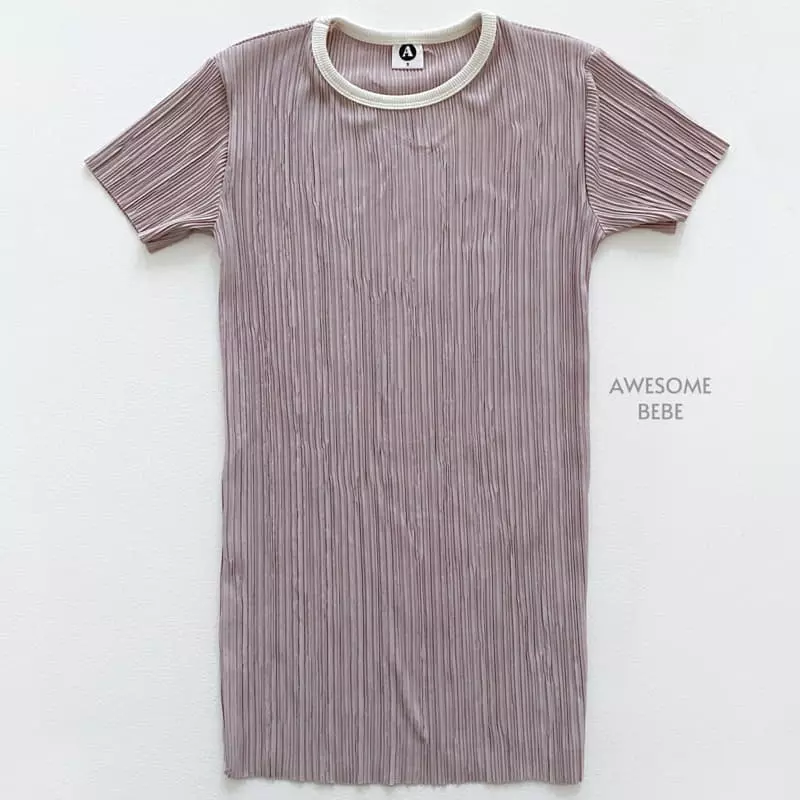 Awesome Bebe - Korean Children Fashion - #childofig - Pleats Wrinkle One-piece