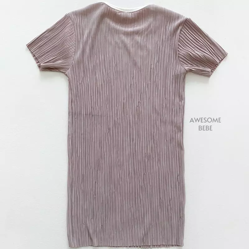 Awesome Bebe - Korean Children Fashion - #childrensboutique - Pleats Wrinkle One-piece - 2