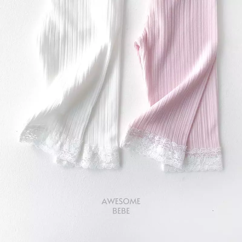 Awesome Bebe - Korean Children Fashion - #discoveringself - Lace Leggings - 7