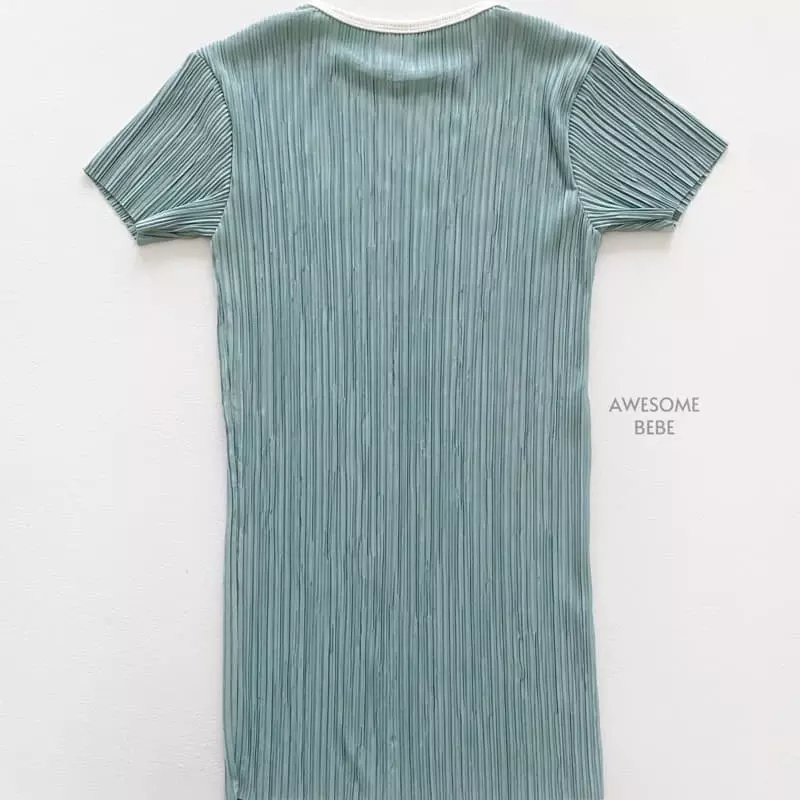 Awesome Bebe - Korean Children Fashion - #designkidswear - Pleats Wrinkle One-piece - 4