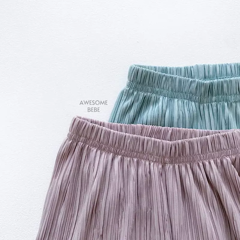 Awesome Bebe - Korean Children Fashion - #fashionkids - Pleats Wrinkle Top Bottom Set - 6