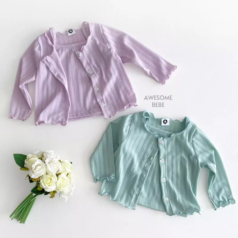 Awesome Bebe - Korean Children Fashion - #kidsshorts - Terry Cardigan Set - 11