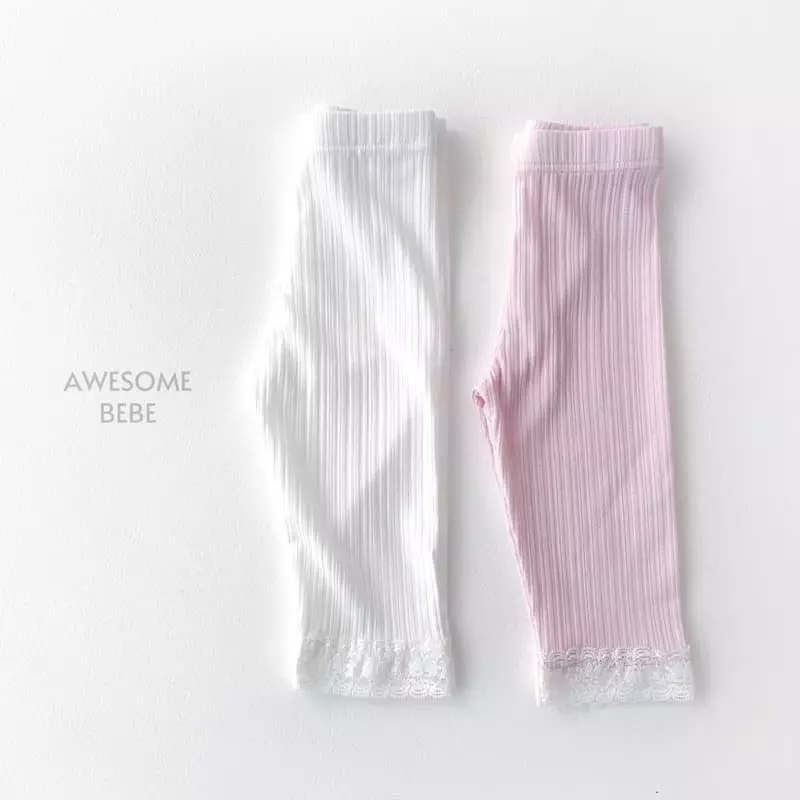 Awesome Bebe - Korean Children Fashion - #kidsshorts - Lace Leggings - 9