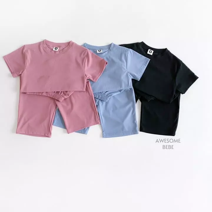 Awesome Bebe - Korean Children Fashion - #kidsshorts - Pleats Top Bottom Set