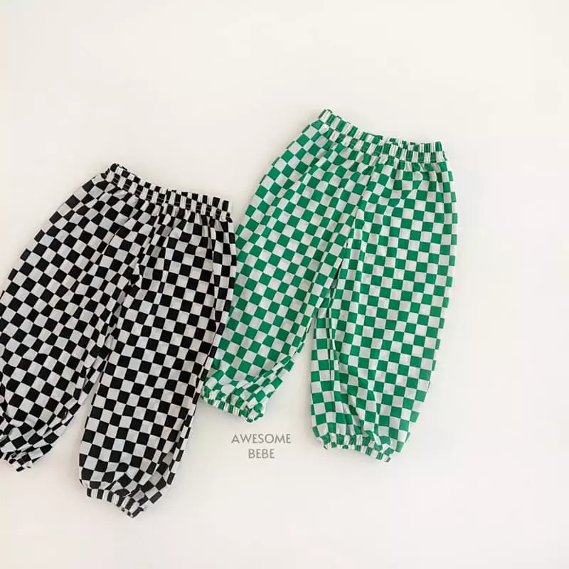 Awesome Bebe - Korean Children Fashion - #kidsshorts - Checker Board Pants - 5