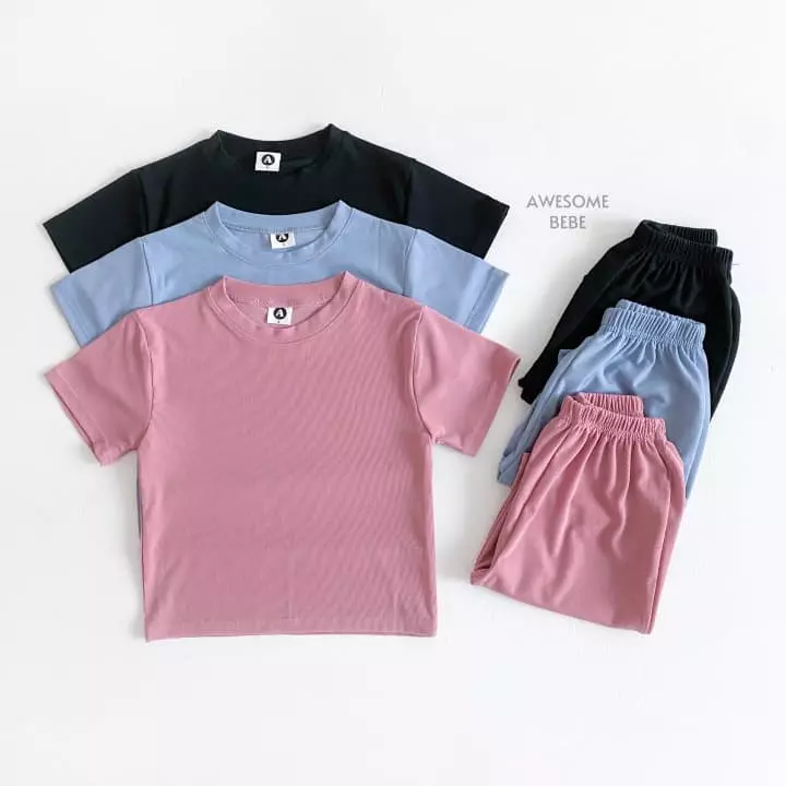 Awesome Bebe - Korean Children Fashion - #kidsstore - Pleats Top Bottom Set - 2