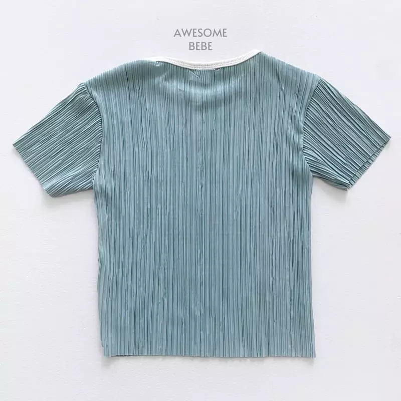 Awesome Bebe - Korean Children Fashion - #kidzfashiontrend - Pleats Wrinkle Top Bottom Set - 9
