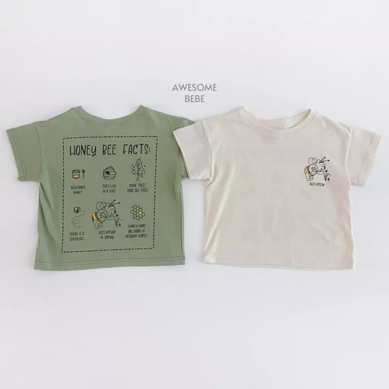 Awesome Bebe - Korean Children Fashion - #kidzfashiontrend - Honey Bee P Tee