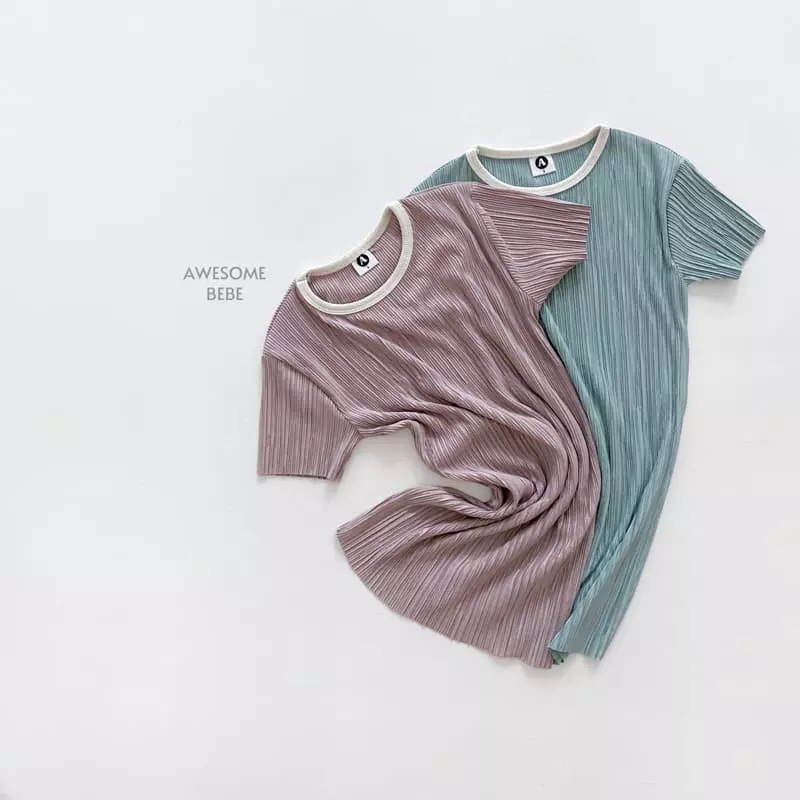 Awesome Bebe - Korean Children Fashion - #littlefashionista - Pleats Wrinkle One-piece - 10