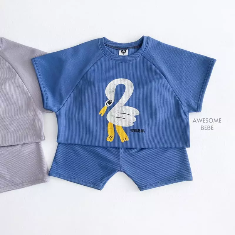 Awesome Bebe - Korean Children Fashion - #magicofchildhood - Waffle Top Bottom Set - 2