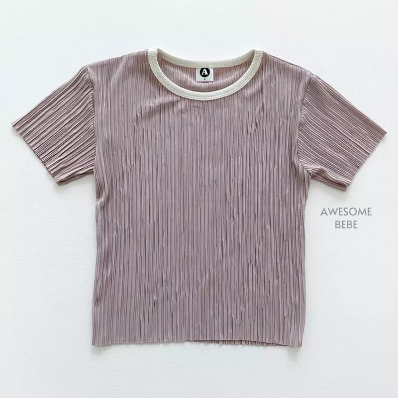 Awesome Bebe - Korean Children Fashion - #magicofchildhood - Pleats Wrinkle Top Bottom Set - 12