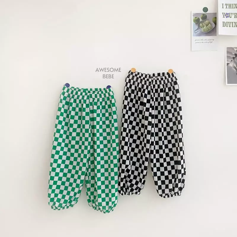 Awesome Bebe - Korean Children Fashion - #magicofchildhood - Checker Board Pants - 10